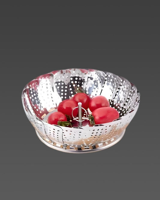 Stainless Steel Steamer basket for Veggie/Seafood with Safety Tool